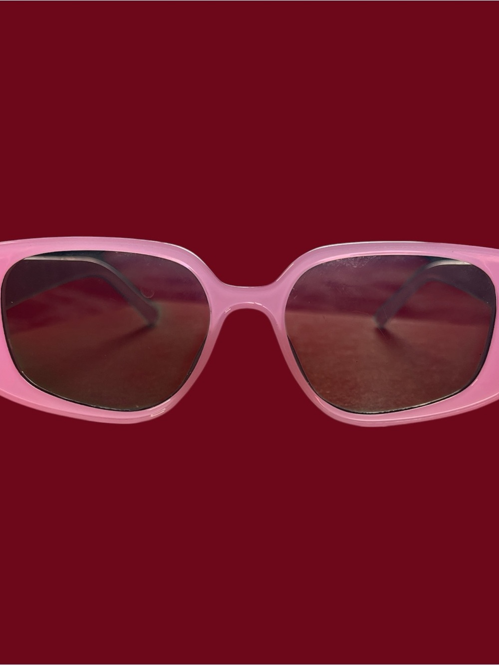 Retro Style Pink Rectangle Women's Sunglasses One Size! Fast Shipping!